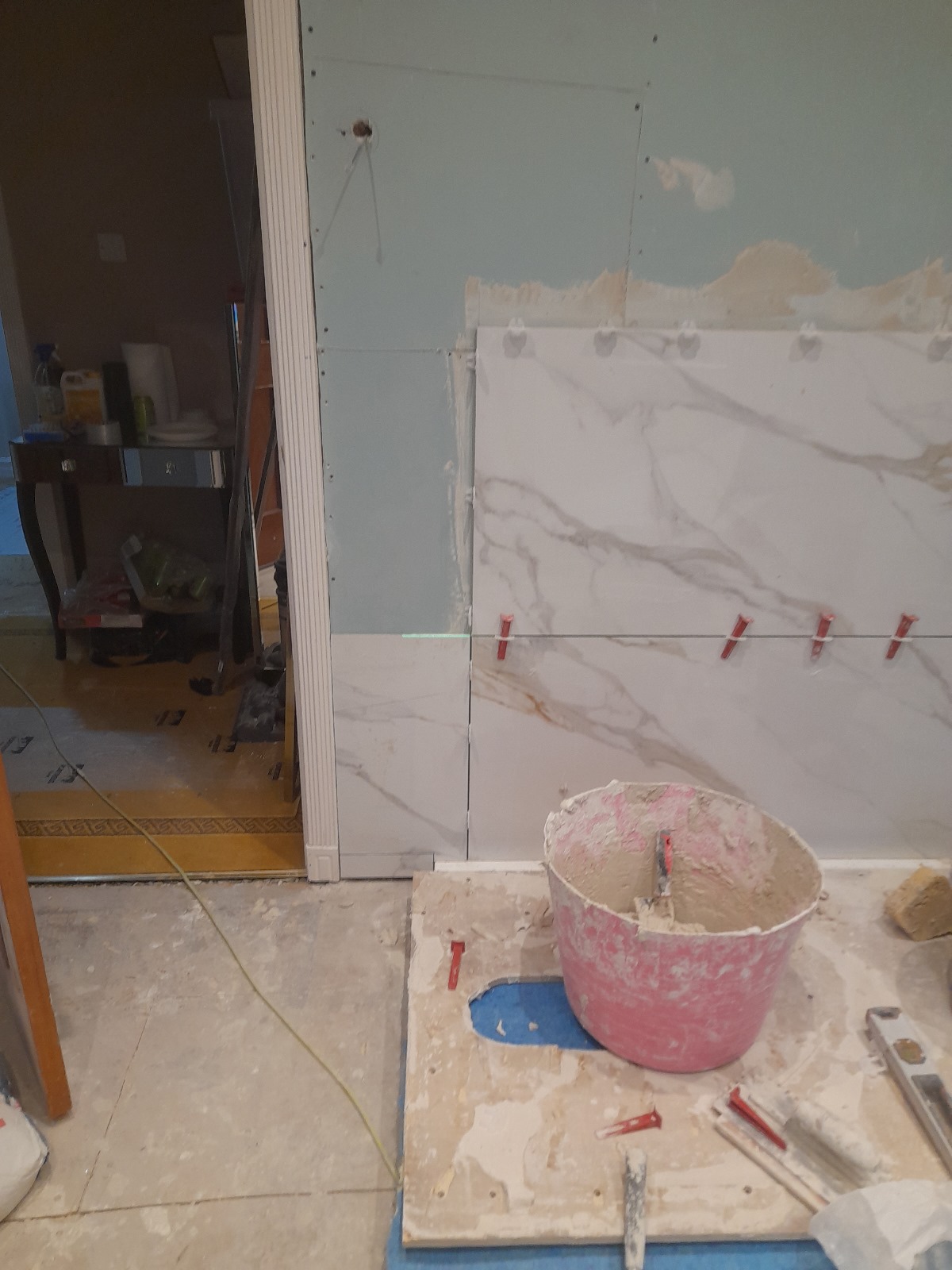 Marble Tiling In Progress